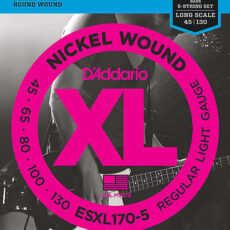D'Addario ESXL170-5 Double Ball-End Strings for 5-String Steinberger Bass (45-130)