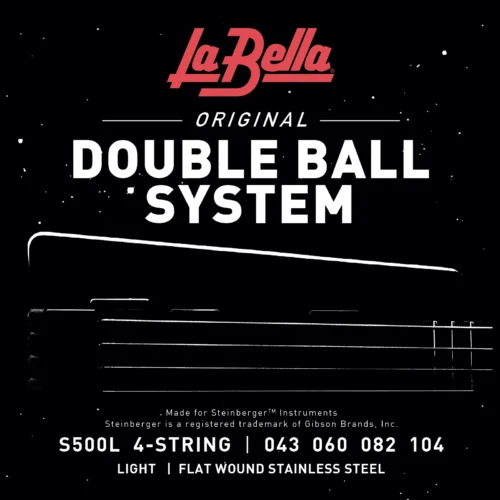 La Bella S500L Double Ball Bass Strings – Flat Wound - Light 43-104