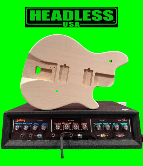 Limited Release - HeadlessUSA Modern Carved Basswood Body - TransTrem™-Routed (Unfinished)